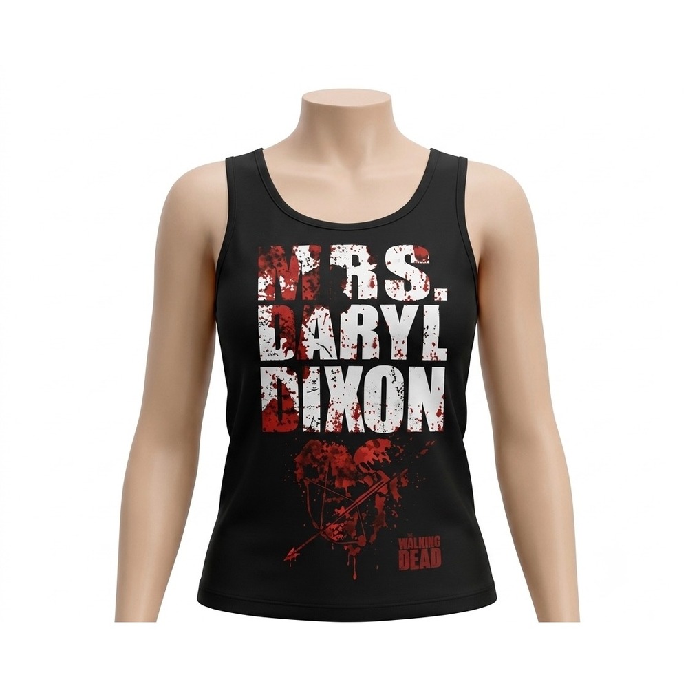 Tank Top Womens Small Black Excellent Walking Dead Daryl Dixon Graphic